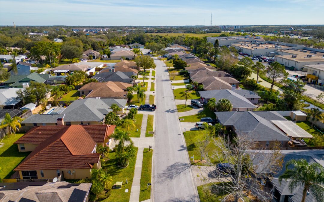 An overview of a neighborhood street